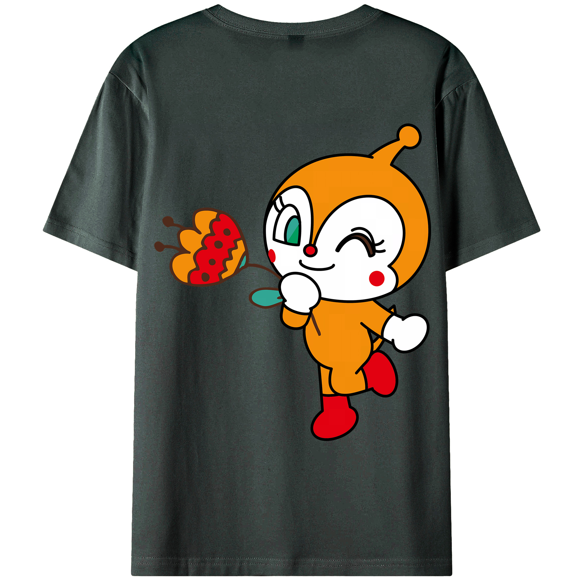 （画像用） アンパンマン Anpanman 綿100％ メンズ半袖Tシャツ（バックプリント） 通気性